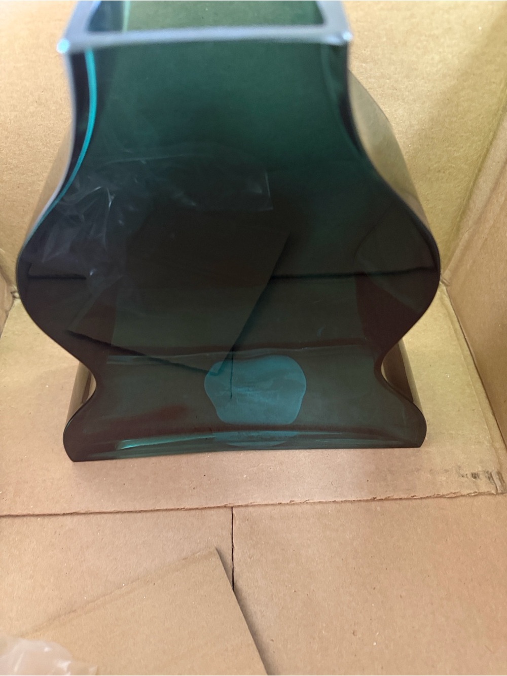 Threshold Emerald Green Curved Glass Accent Vase NWT